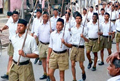 RSS uniform: Its brown trousers against Khaki shorts